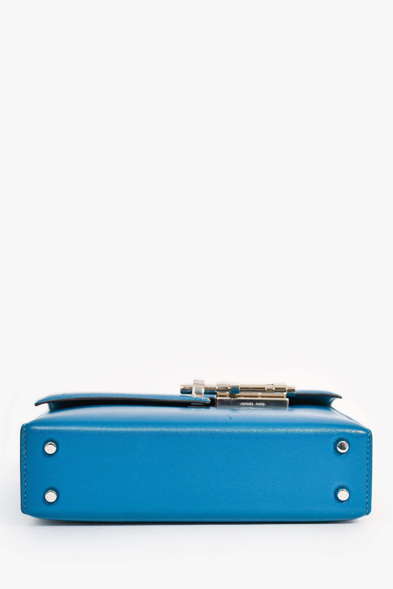 Hermès 2019 Blue Leather Mini 'Verrou Chaîne 17' Crossbody