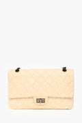 Pre-Loved Chanel™ 2012 White Aged Calfskin Leather 2.55 Reissue 227 Flap Bag