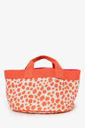 Hermès Kids Line Orange Canvas Animal Print Tote With Pouch