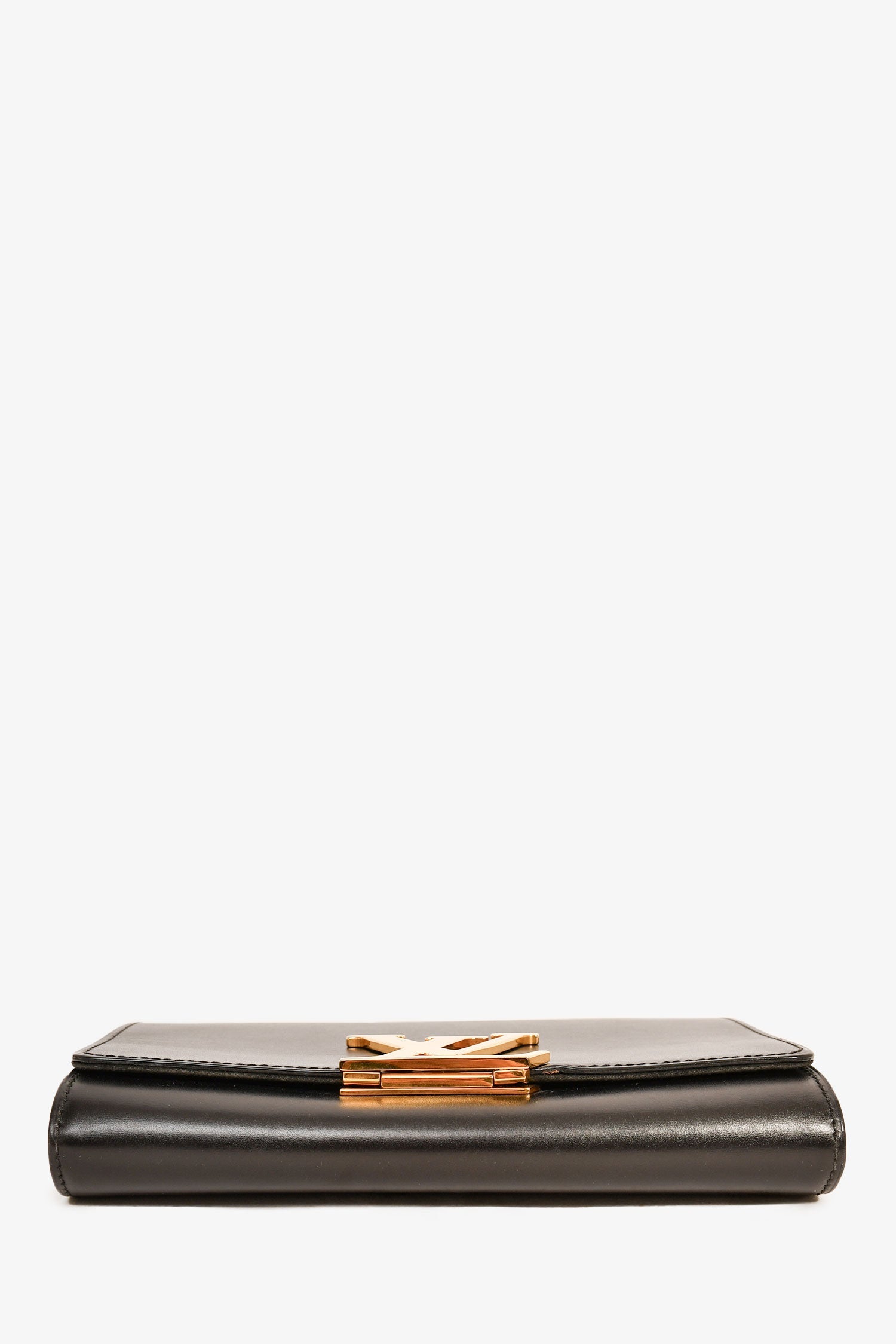 Louis Vuitton Black Leather LV 'Louise' GM Shoulder Bag