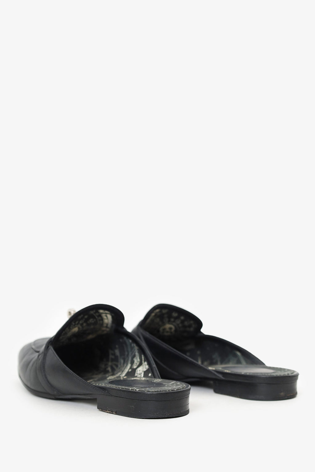 Hermès Black Leather OZ Kelly Mules Size 40