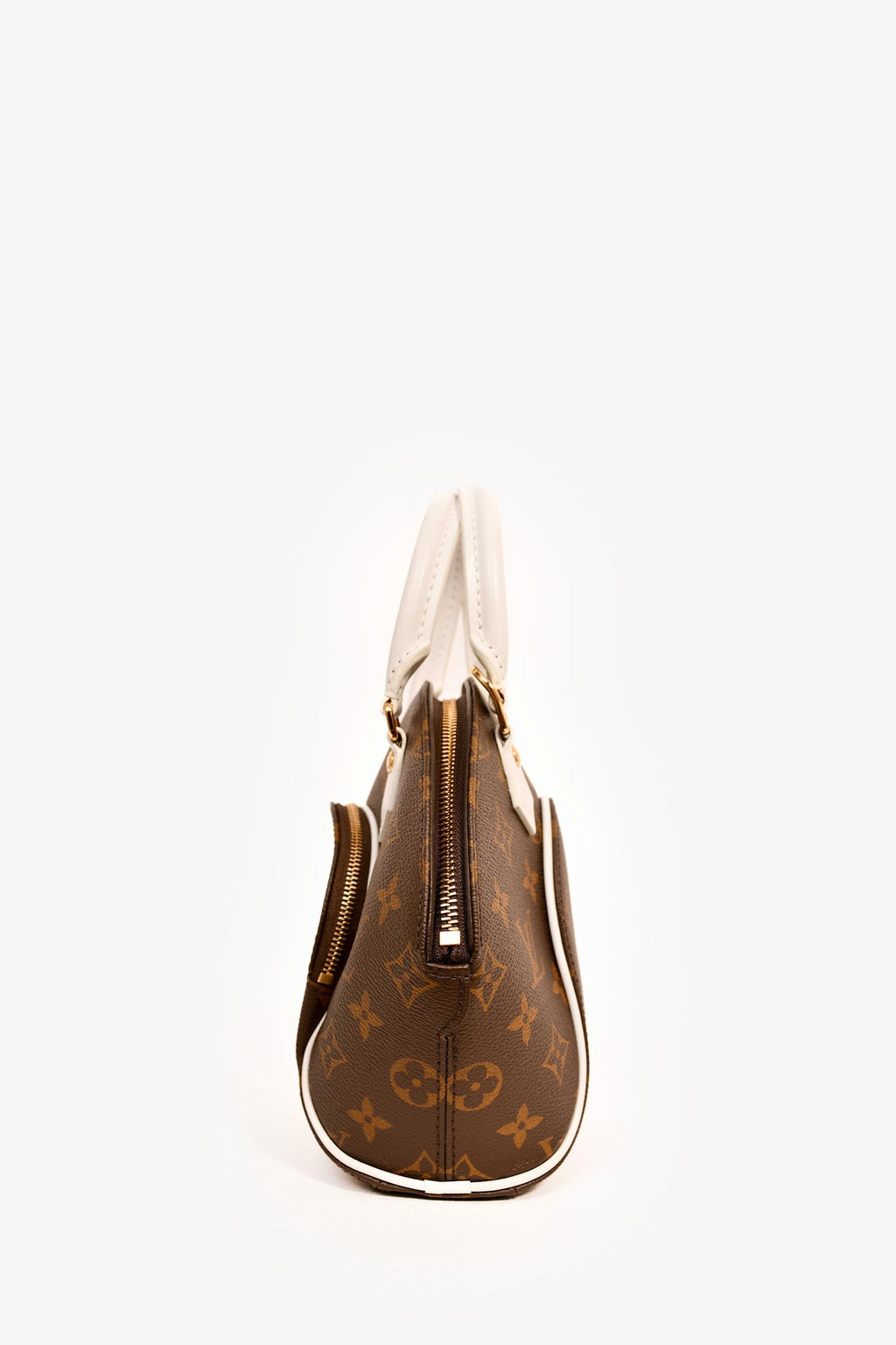 Louis Vuitton Monogram White Accent Leather 'Elipse BB' Top Handle with Strap