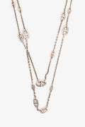Hermès Sterling Silver Farandole Long Necklace 160