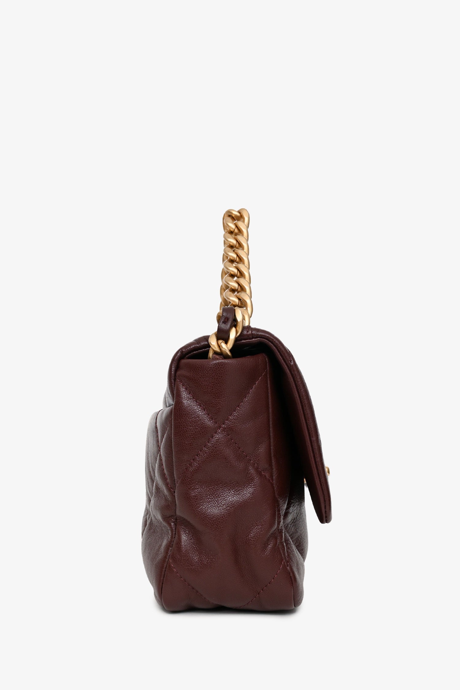 Pre-Loved Chanel™ 2019-30 Brown Leather Chanel 19 Shoulder Bag