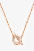 Hermès 2025 18K Rose Gold Diamond Finesse Pendant Necklace