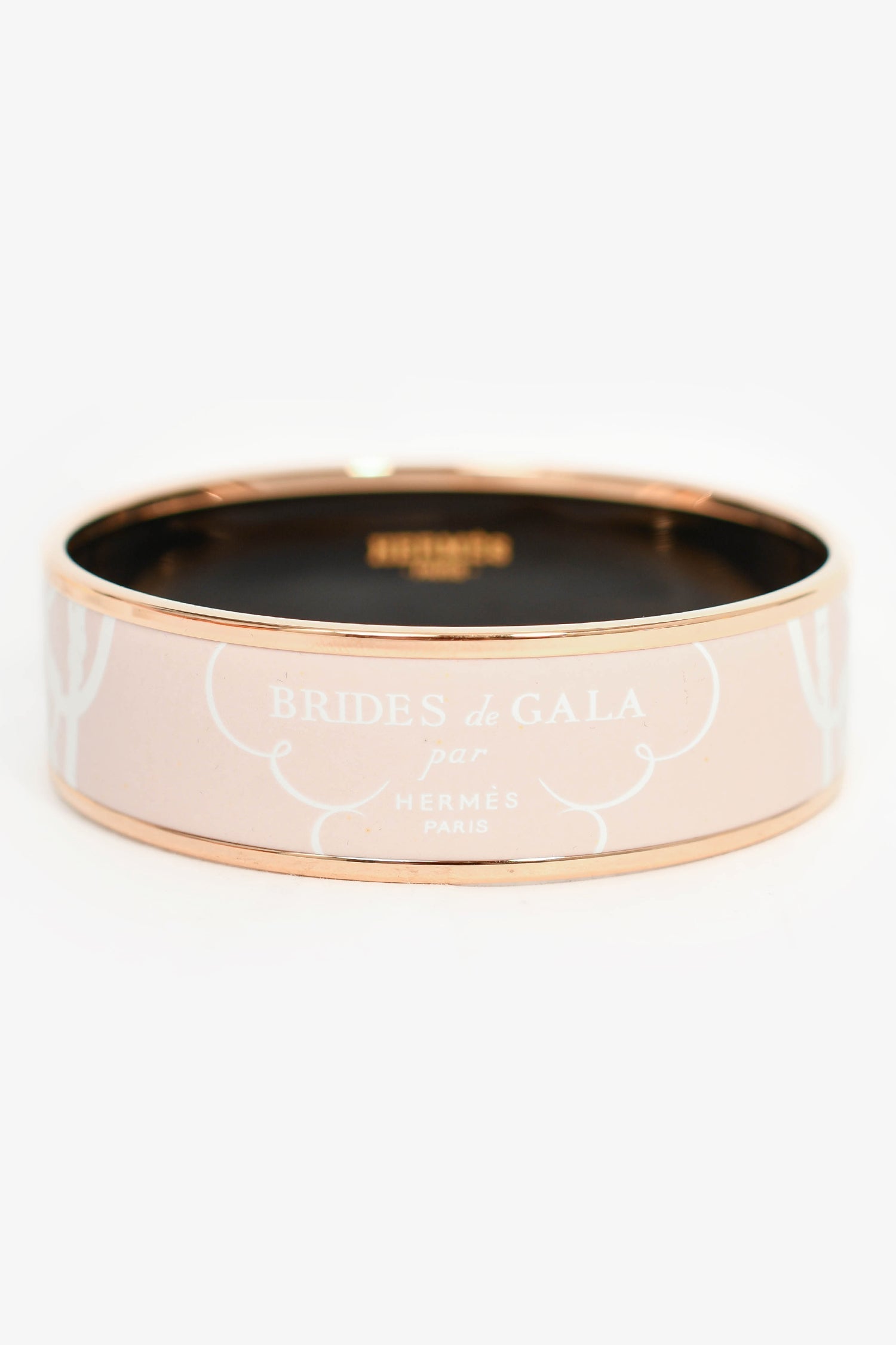 Hermès 2017 Pink/White 'Bride de Gala' Bangle PM