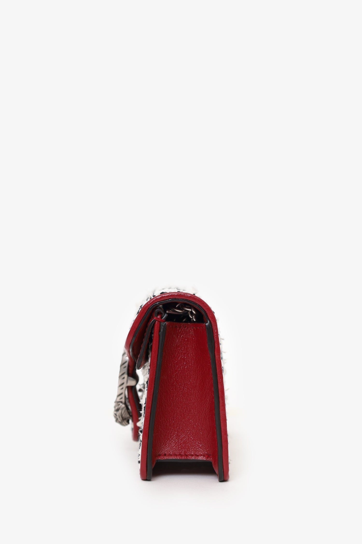 Gucci Cream/Black Tweed GG Monogram Mini Dionysus Crossbody Bag