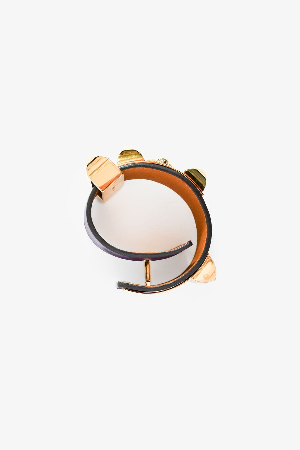 Hermès 2012 Purple Leather Collier De Chien Bracelet