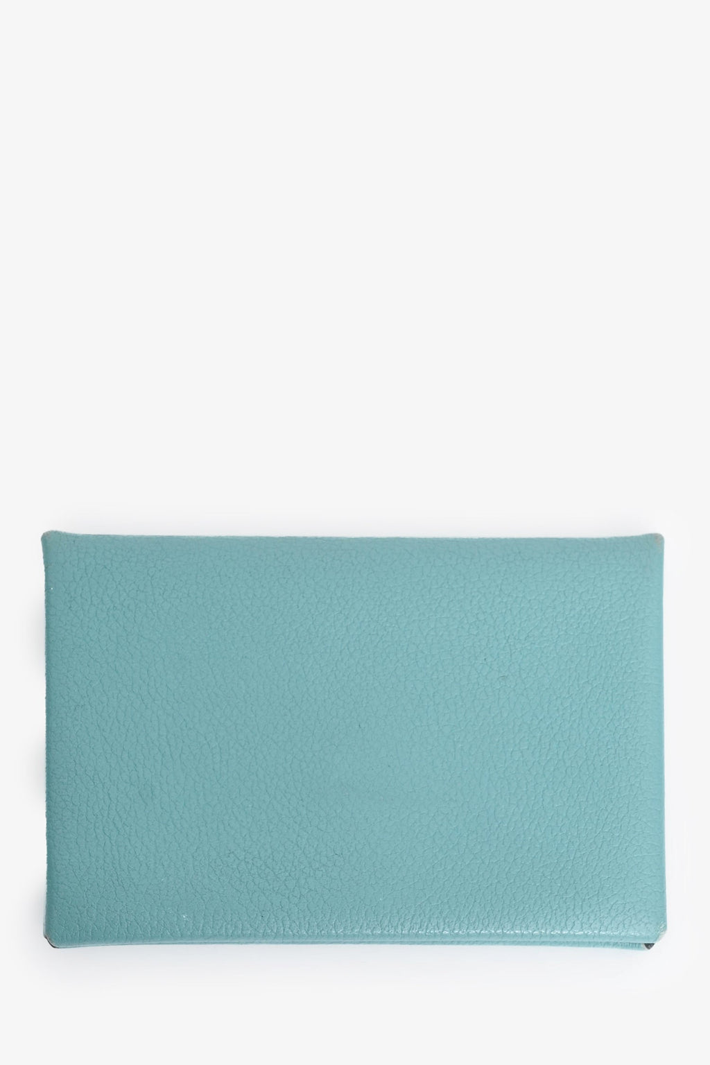 Hermès 2019 Blue Leather Calvi Duo Compact  Holder