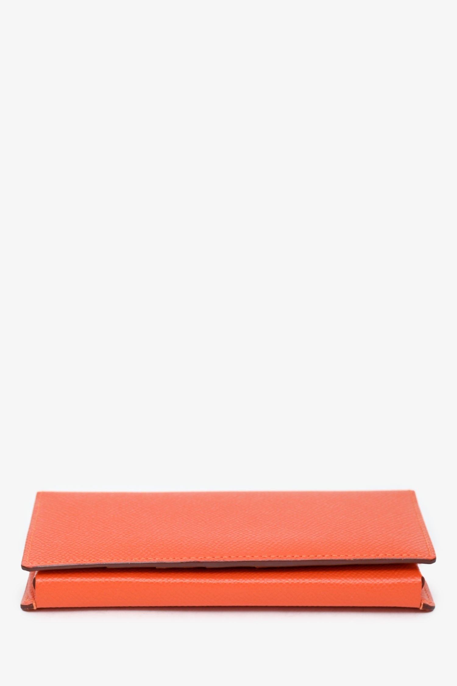 Hermès Orange Epsom Leather Long Bi-Fold Wallet