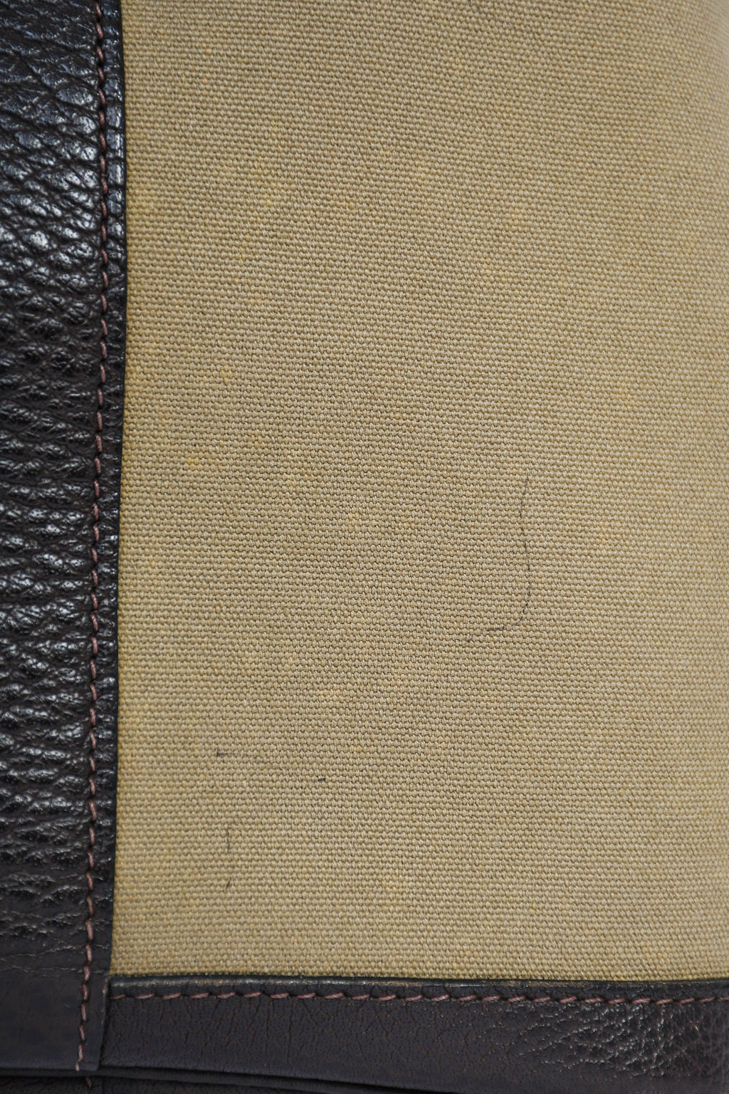 Hermès 2003 Green/Brown Canvas/Leather Garden Party 36