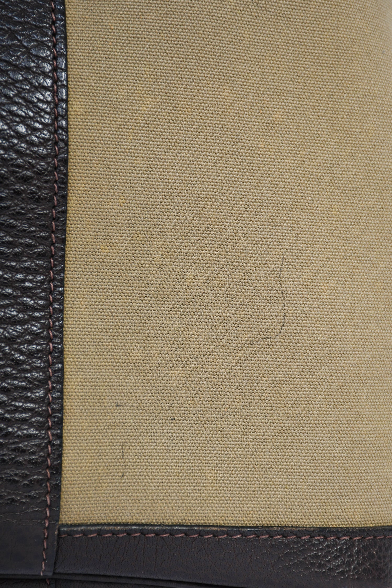 Hermès 2003 Green/Brown Canvas/Leather Garden Party 36