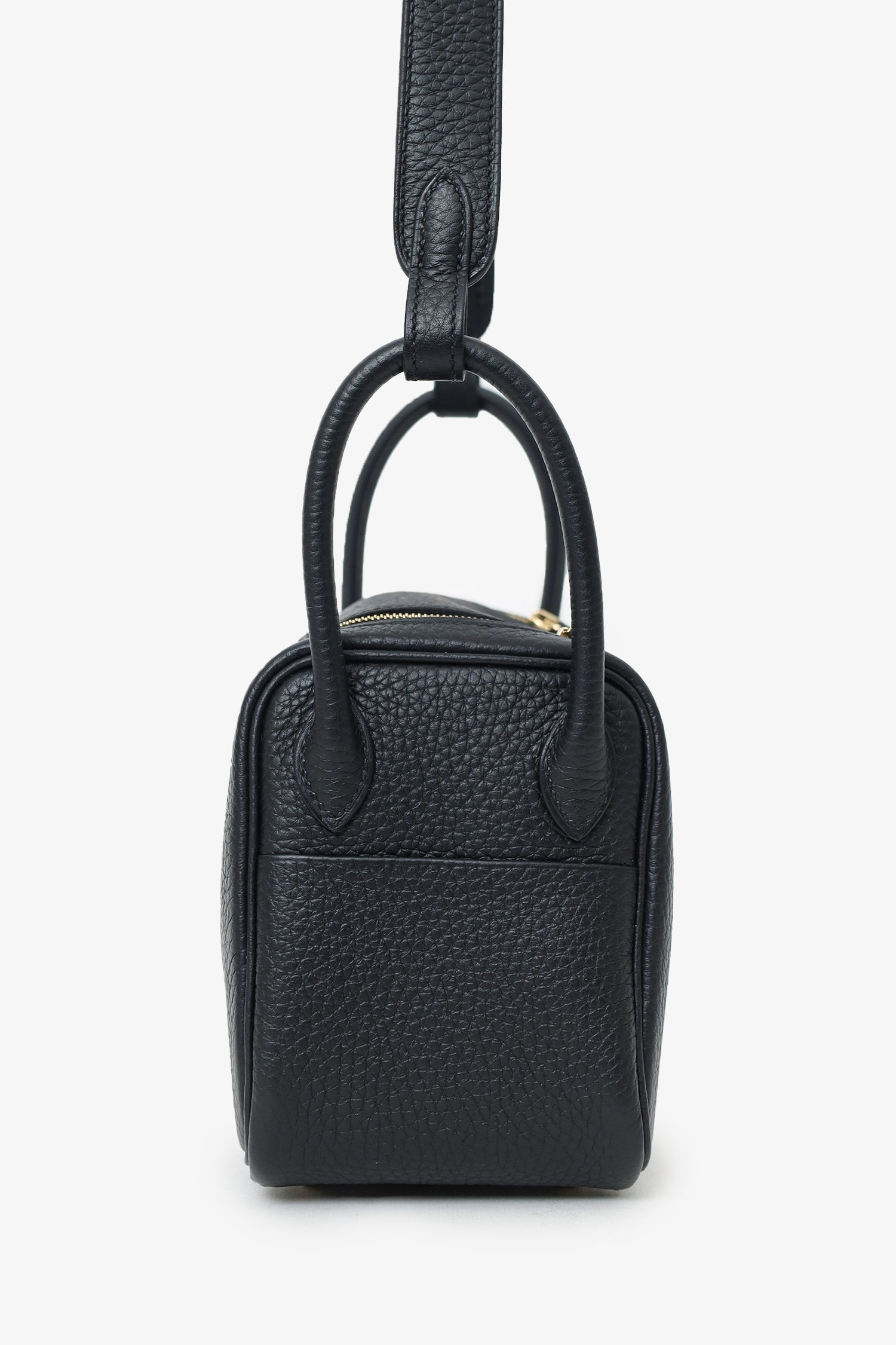 Hermès 2023 Black Clemence Mini Lindy