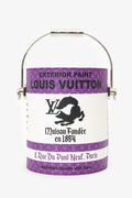 Louis Vuitton White/Purple Leather Paint Can Top Handle With Strap