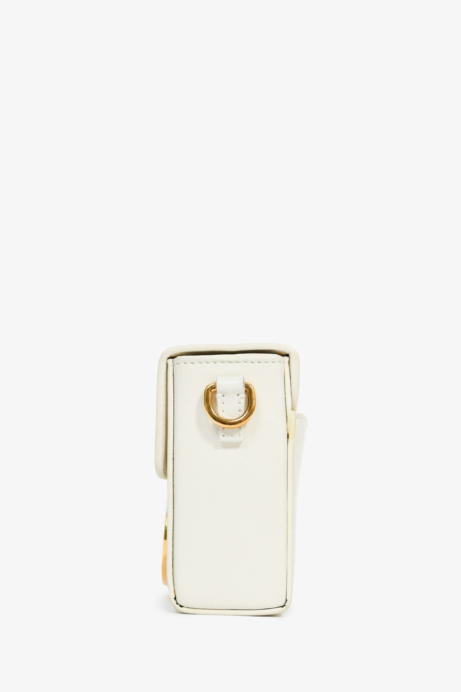 Christian Dior White Leather '30 Montaigne Box' Crossbody