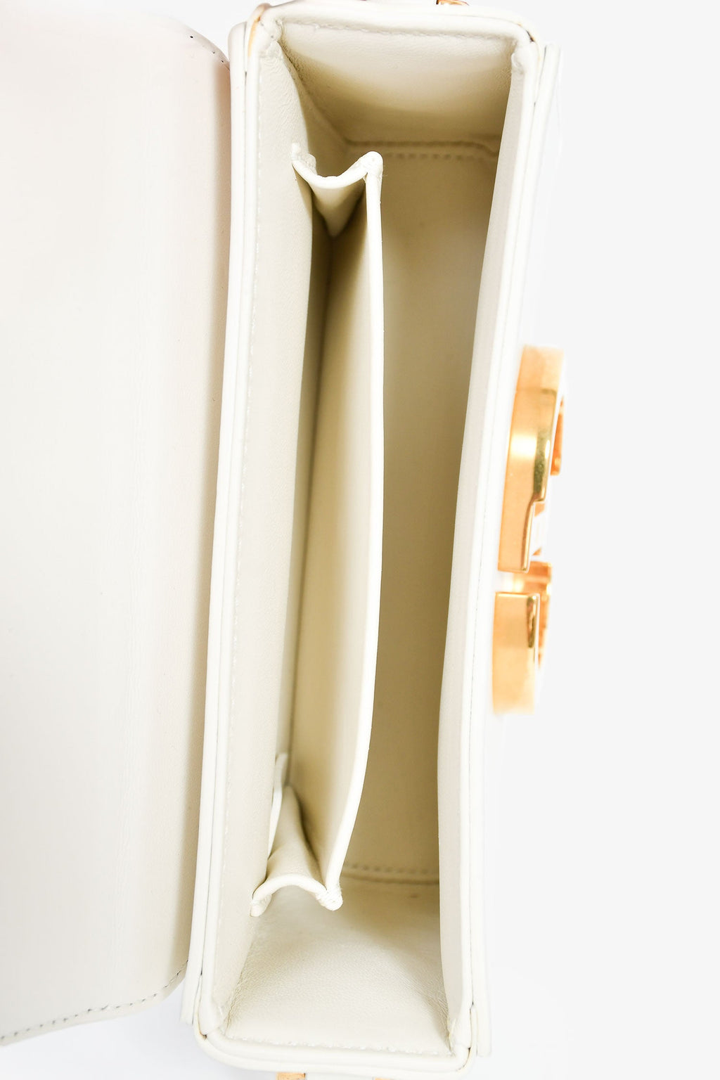 Christian Dior White Leather '30 Montaigne Box' Crossbody