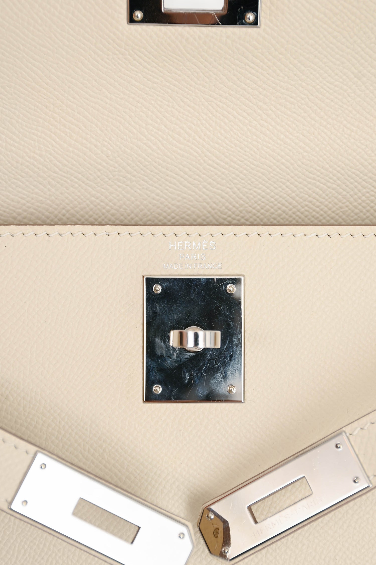 Hermès 2021 Chalk White Epsom Leather Kelly Sellier 28