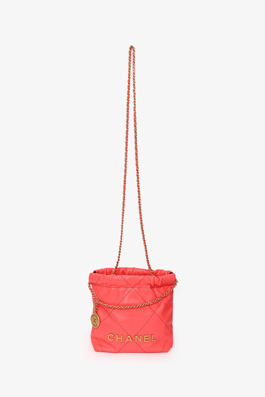 Pre-Loved Chanel™ Pink Mini 22 Hobo