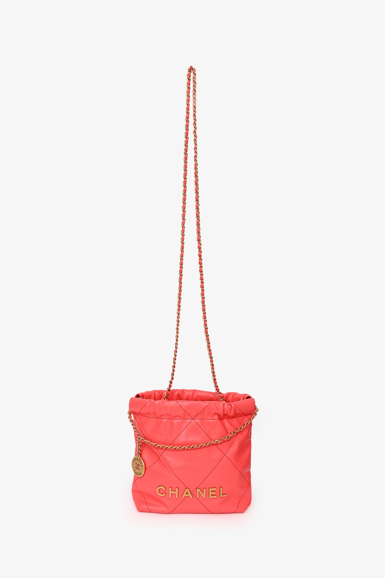 Pre-Loved Chanel™ Pink Mini 22 Hobo