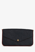 Louis Vuitton 2018 Navy Leather Empriente Monogram Félicie Crossbody with CJ Initials
