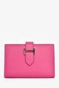 Hermès Magenta Leather Mini 'Bearn' Wallet
