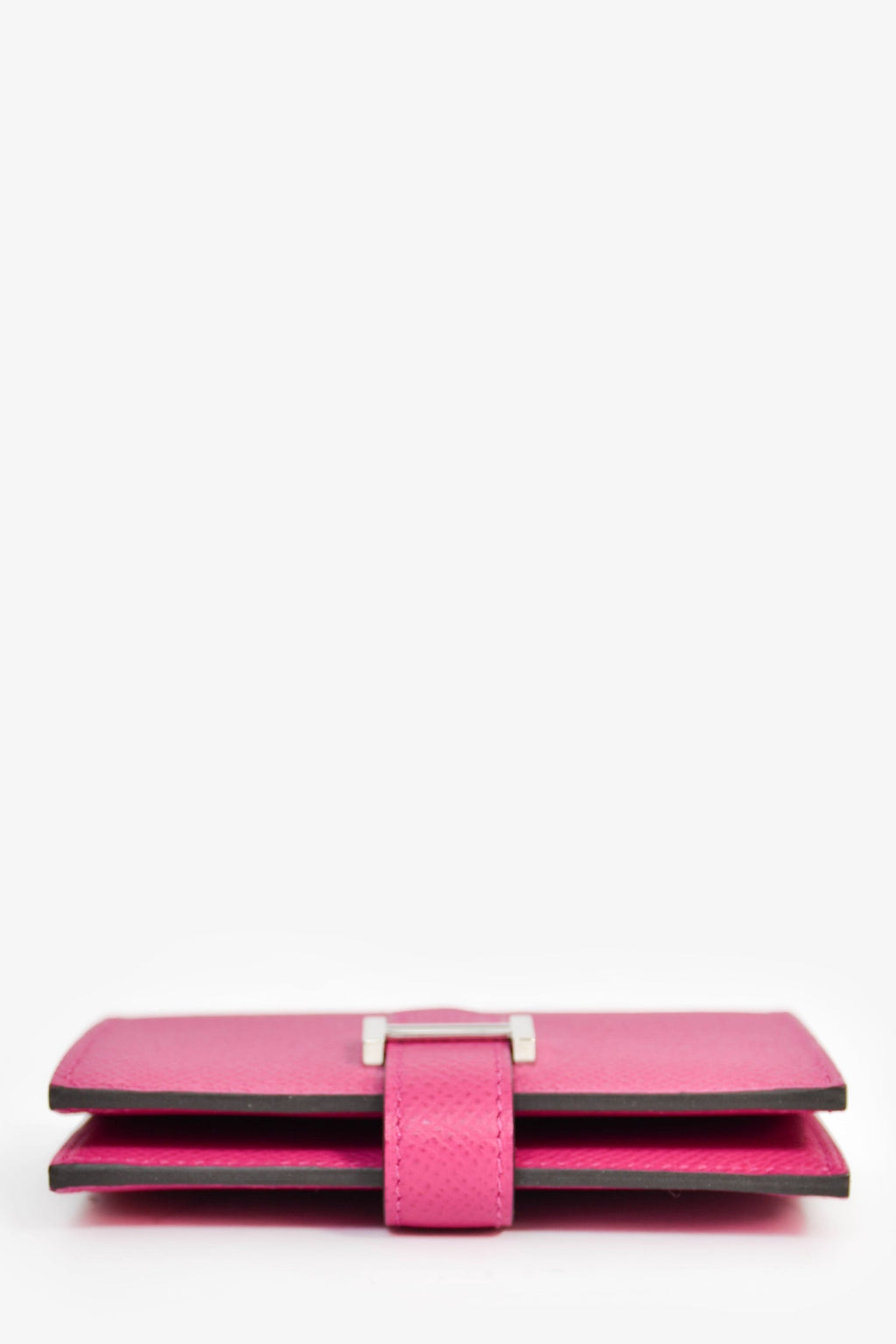 Hermès Magenta Leather Mini 'Bearn' Wallet