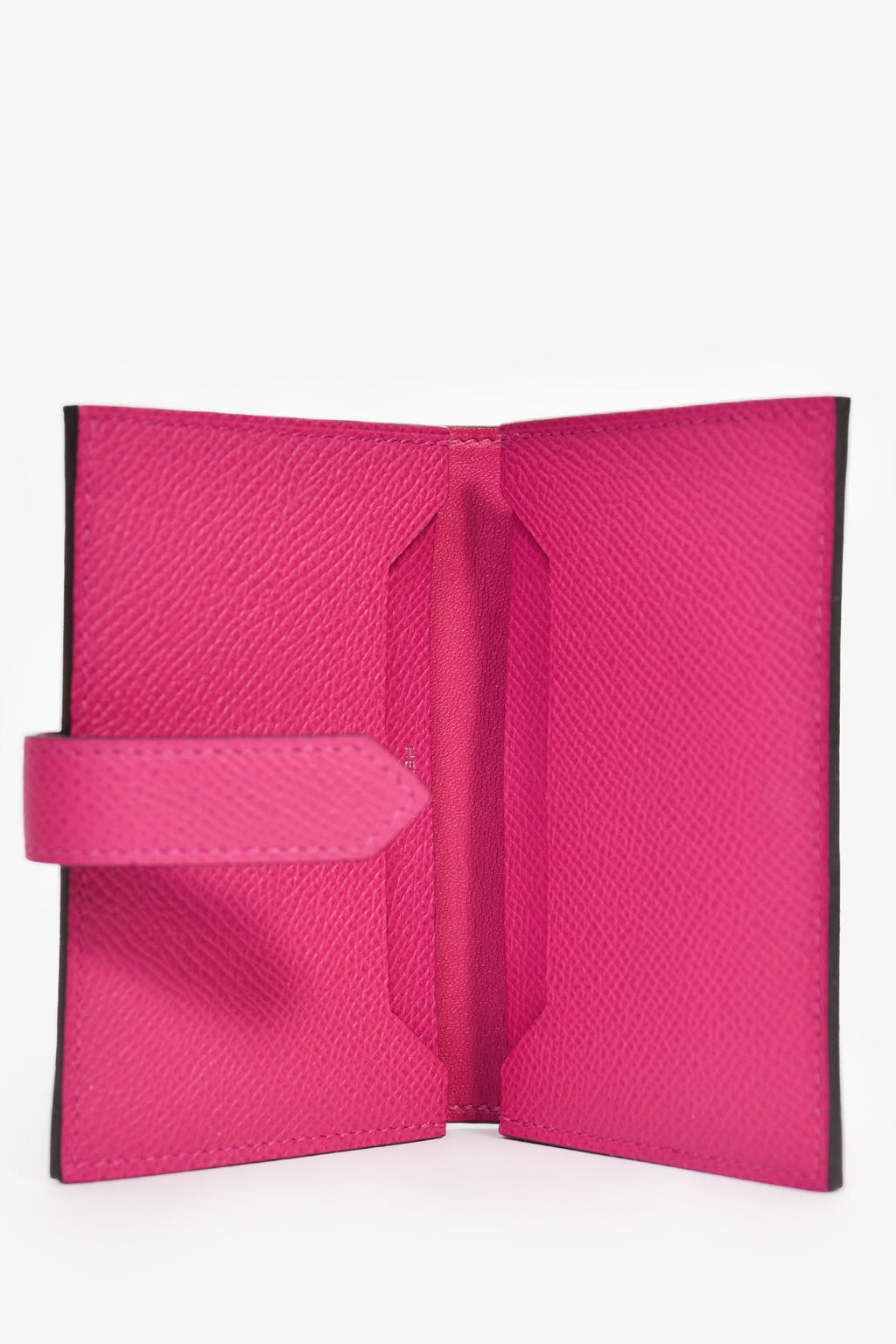 Hermès Magenta Leather Mini 'Bearn' Wallet