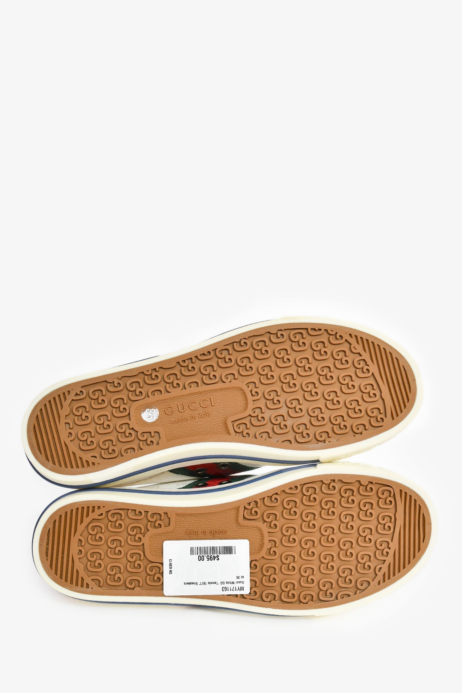 Gucci White GG 'Tennis 1977' Sneakers Size 36