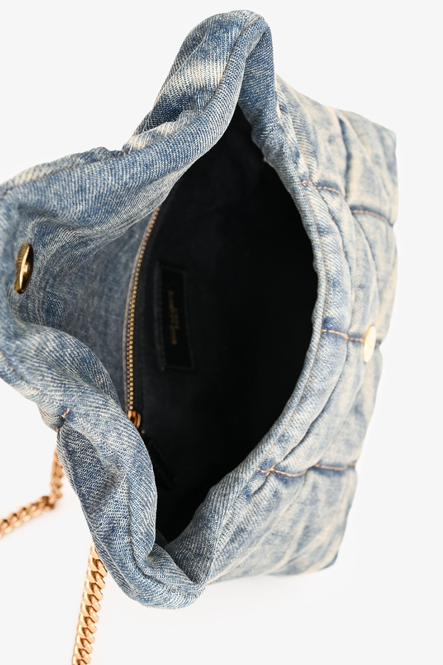 Saint Laurent 2020 Blue Denim Small LouLou Flap Bag