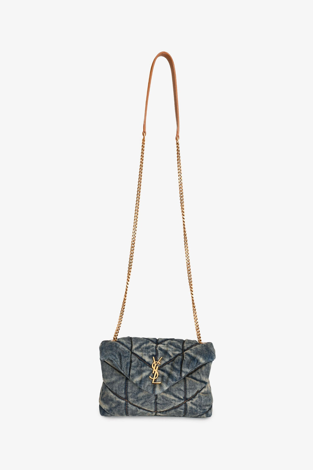 Saint Laurent 2020 Blue Denim Small LouLou Flap Bag