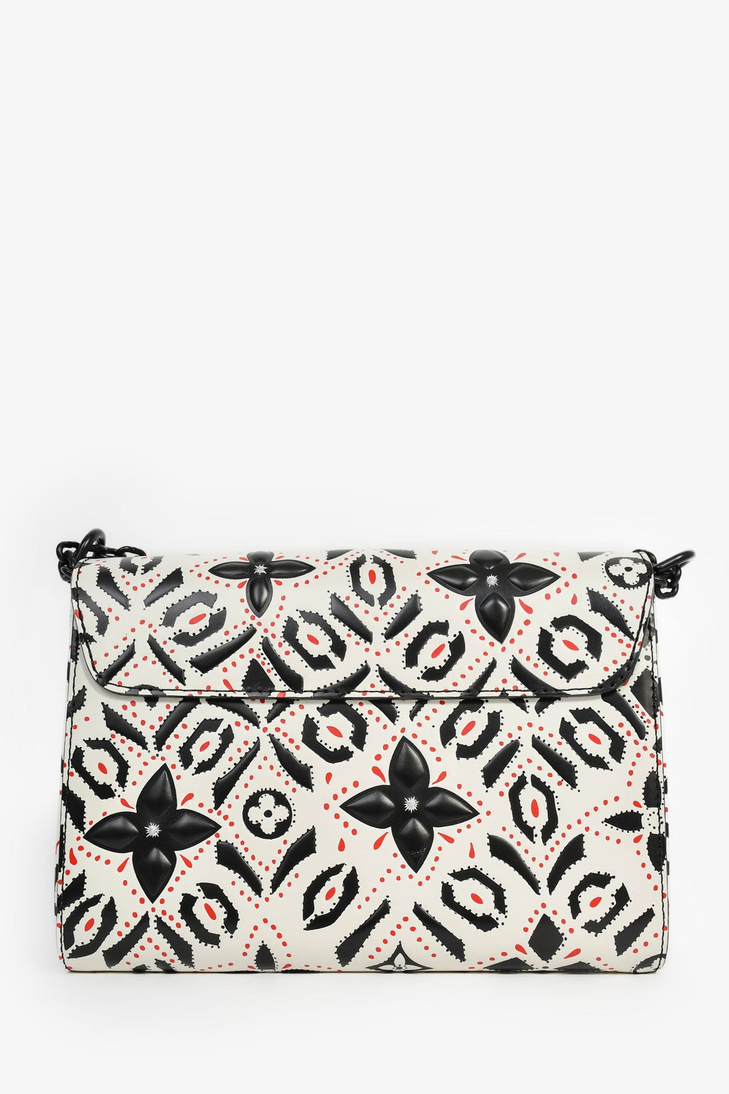 Louis Vuitton 2015 White/Black Graphic Printed Leather Twist MM Chain Bag