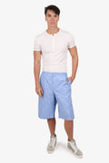 Gucci Blue Cotton GG Monogram Shorts Size 54 Mens