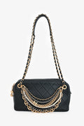 Pre-Loved Chanel™ 2018-19 Black Leather Quilted All About Chain Camera Bag