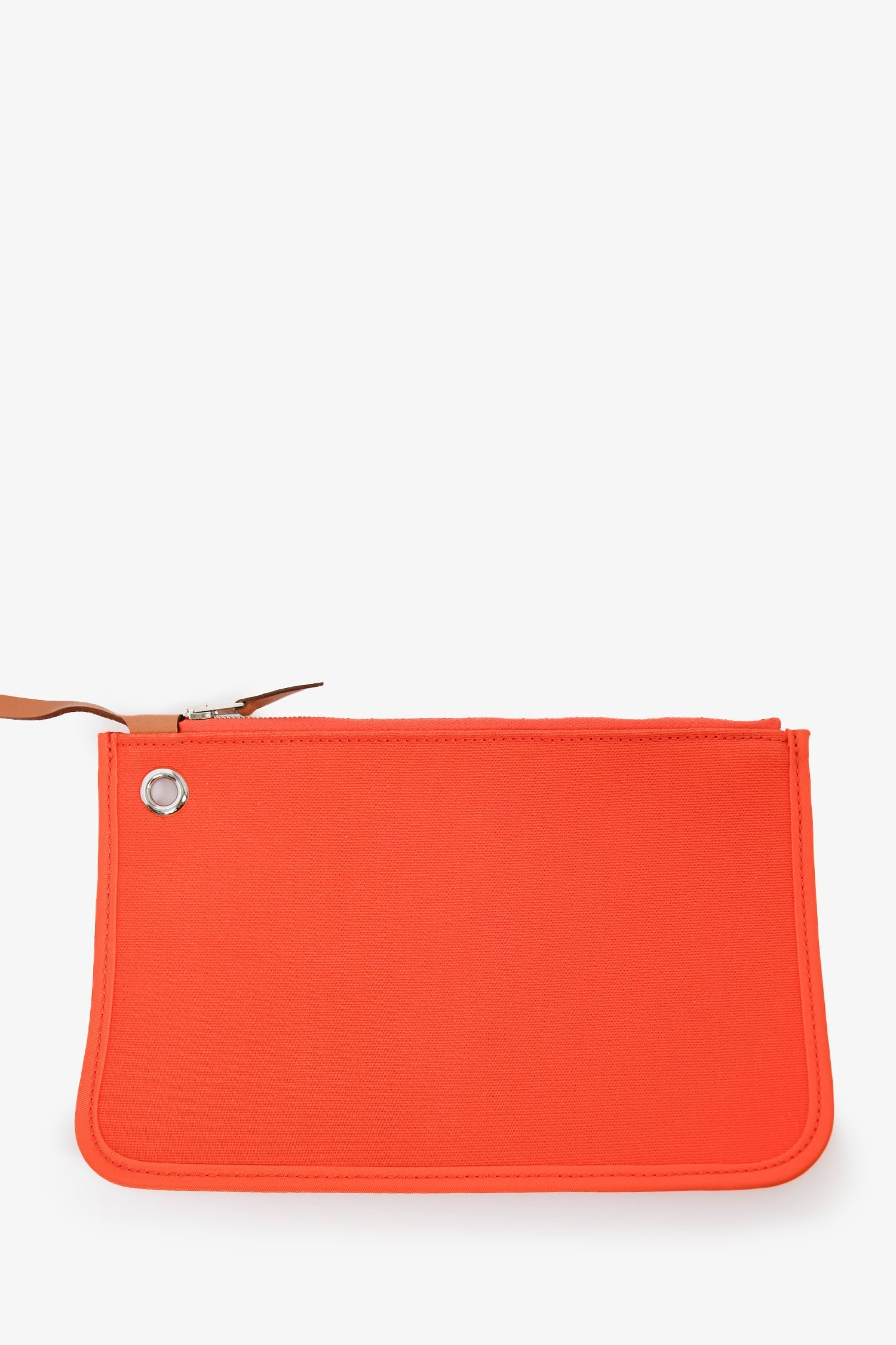 Hermès 2016 Orange Canvas/Tan Leather Herbag 31