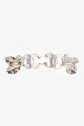 Pre-Loved Chanel™ 2005 Silver Tone Metal Foliage Earrings