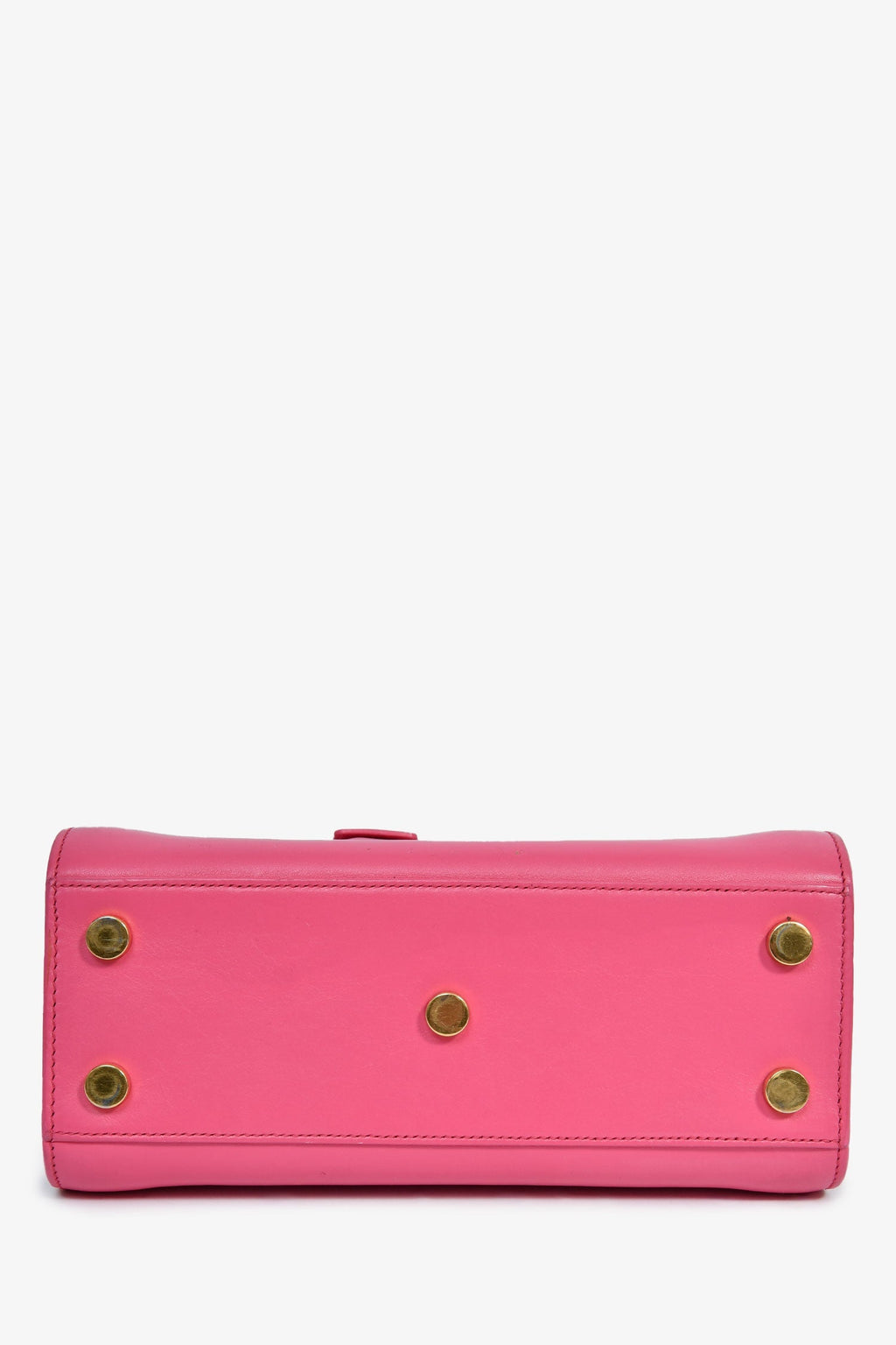 Saint Laurent Pink Leather Nano Sac de Jour Top Handle with Strap