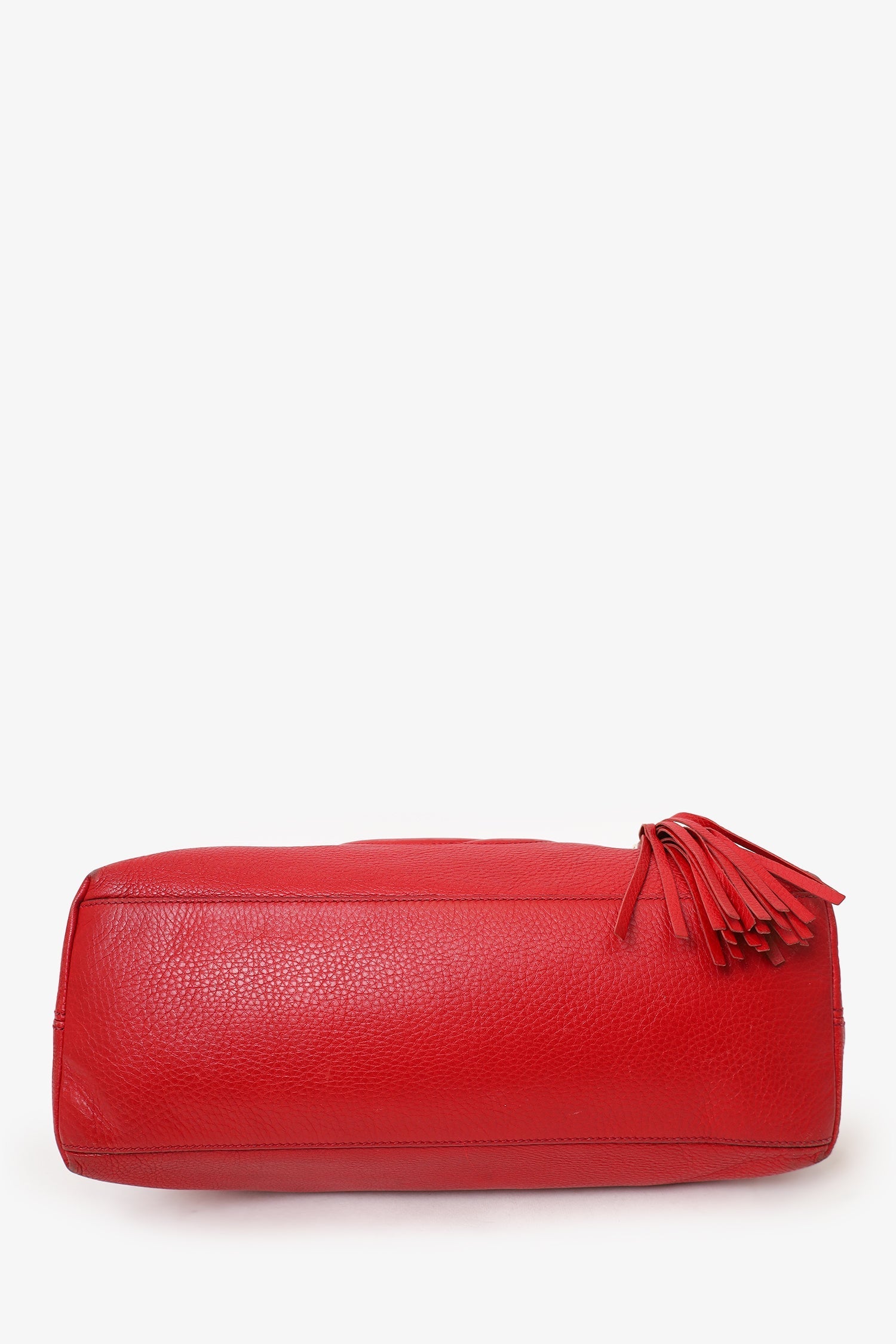 Gucci Red Leather 'Soho' Chain Tote Bag