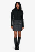 Louis Vuitton Denim Front Pocket Mini Skirt Size 36