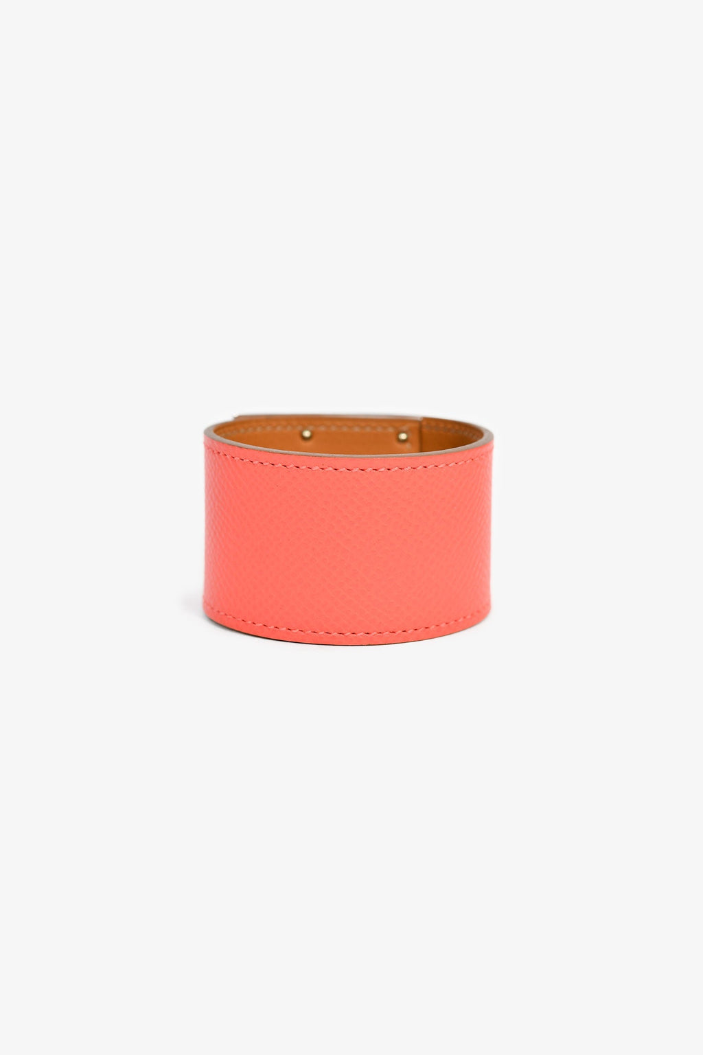 Hermès Coral Leather 'Kelly Dog' Bracelet
