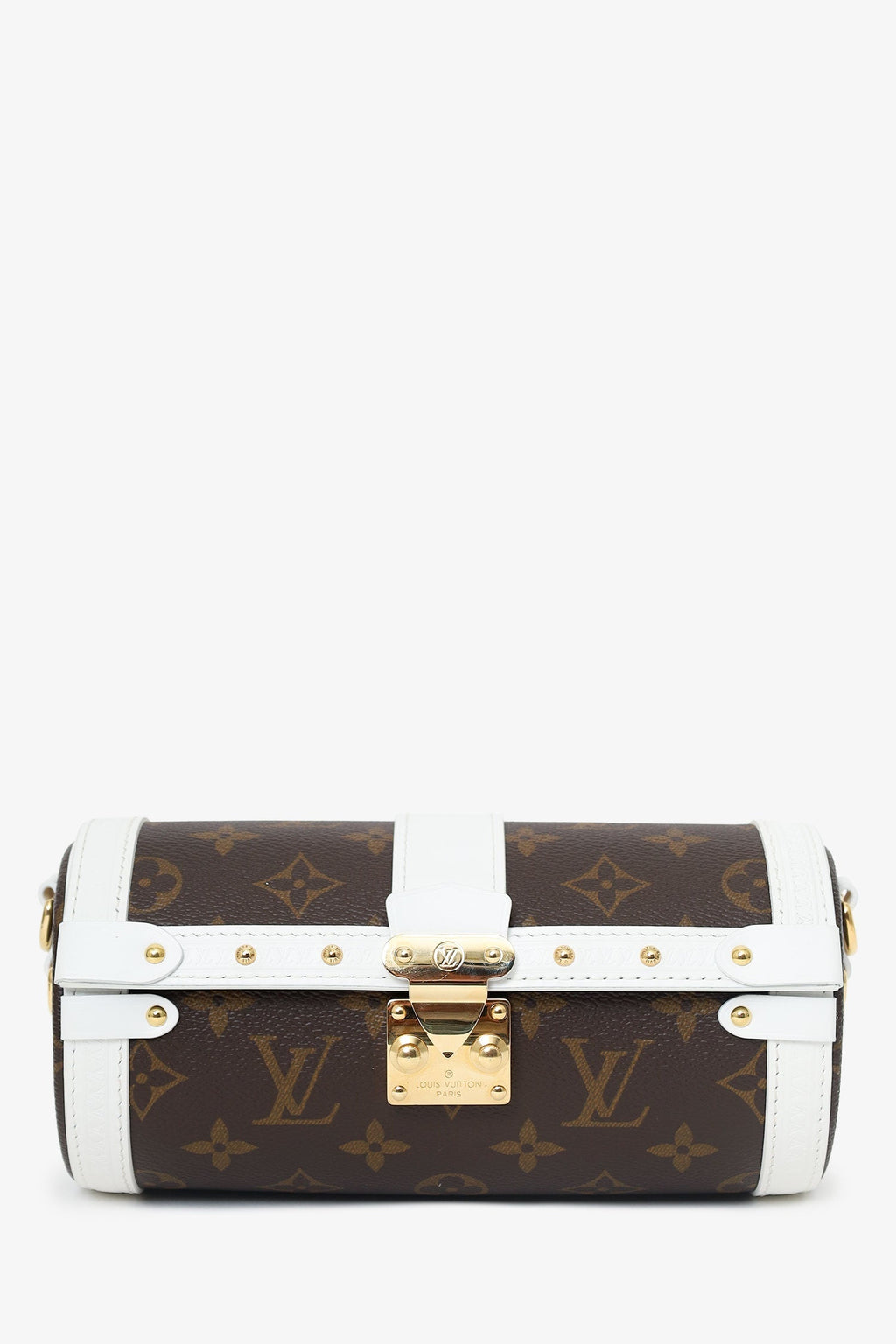 Louis Vuitton White/Brown Monogram Papillon Trunk With Pouch