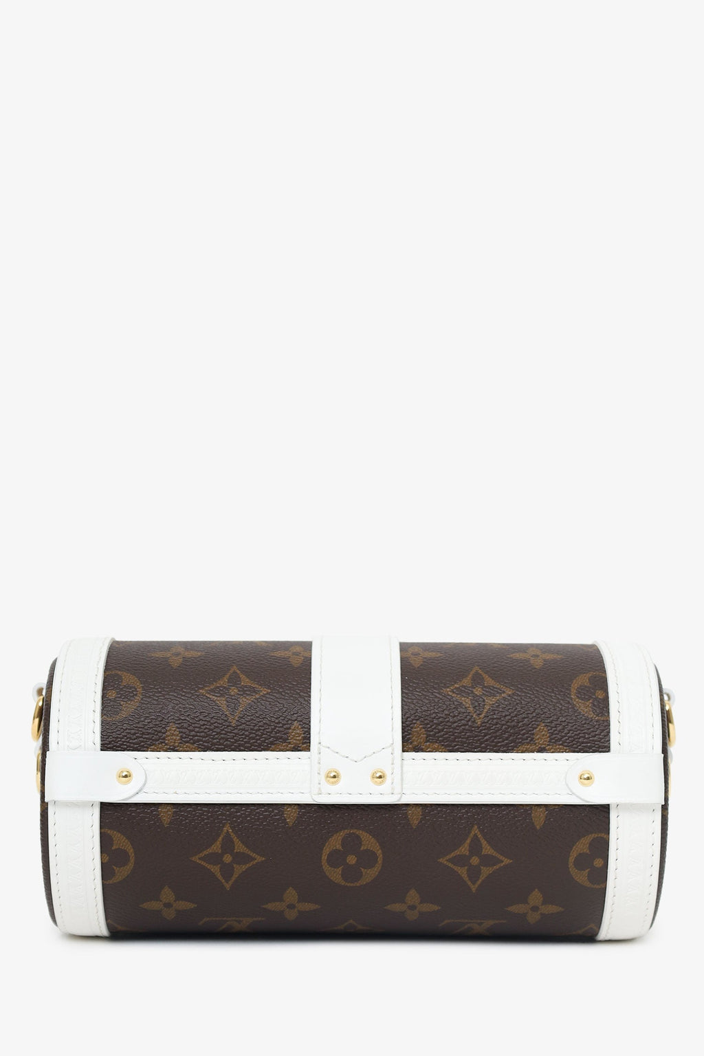 Louis Vuitton White/Brown Monogram Papillon Trunk With Pouch