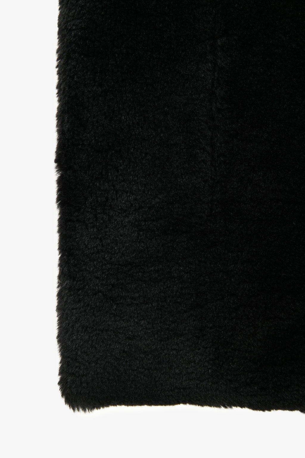 Saint Laurent Black Faux Fur Scarf