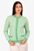 Gucci Green/White Wool/Cotton Supreme igan Size S