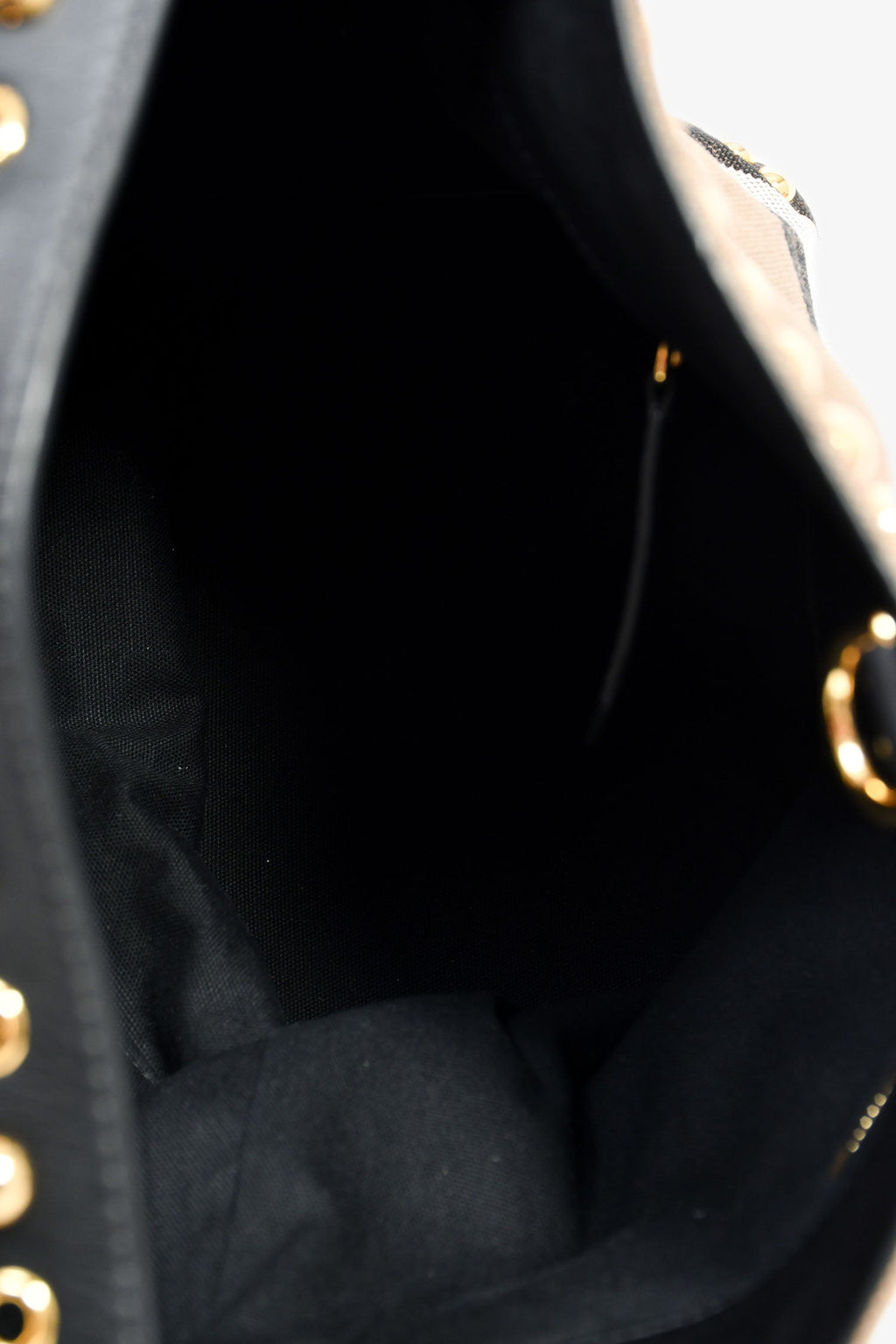 Burberry Brown/Black Linen/Leather Novacheck Studded Hobo Bag