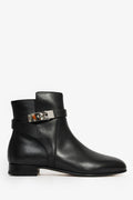 Hermès Black Leather Neo Kelly Ankle Boots Size 37