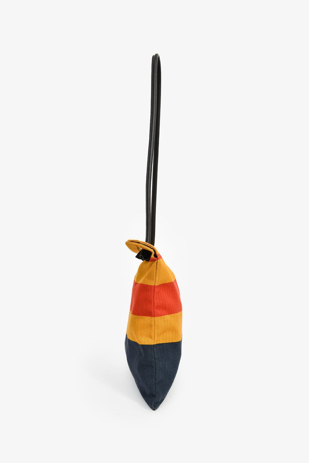 Hermès Yellow Striped Canva 'Aline' Small Tote Bag
