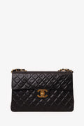 Pre-Loved Chanel™ 1994-96 Black Quilted Lambskin Jumbo XL Maxi Flap Bag