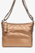 Pre-Loved Chanel™ 2017-18 Gold Medium Gabrielle Hobo