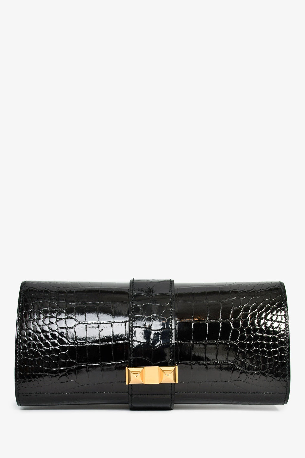 Hermès 2016 Black Alligator 'Medor' 23 Clutch