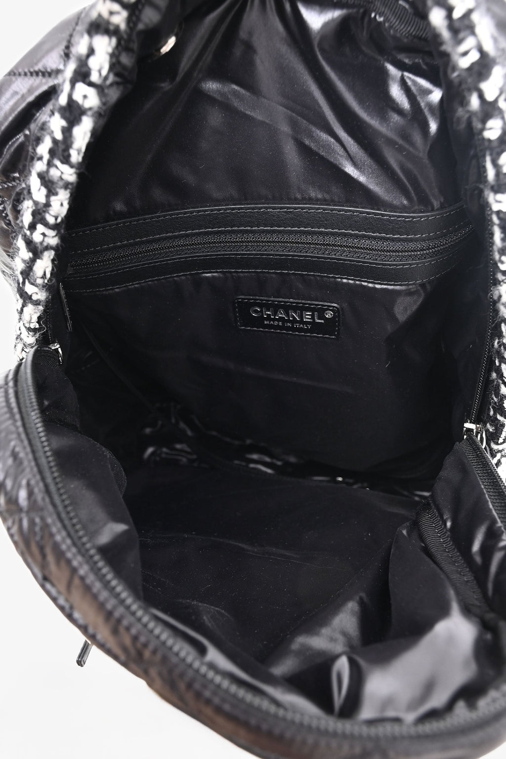 Pre-Loved Chanel™ 2020 Black Nylon/Tweed Backpack